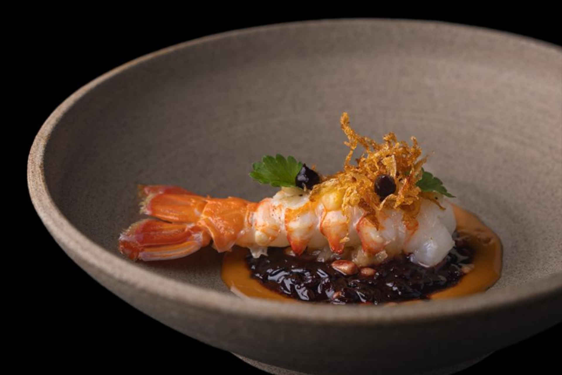 Black rice risotto
