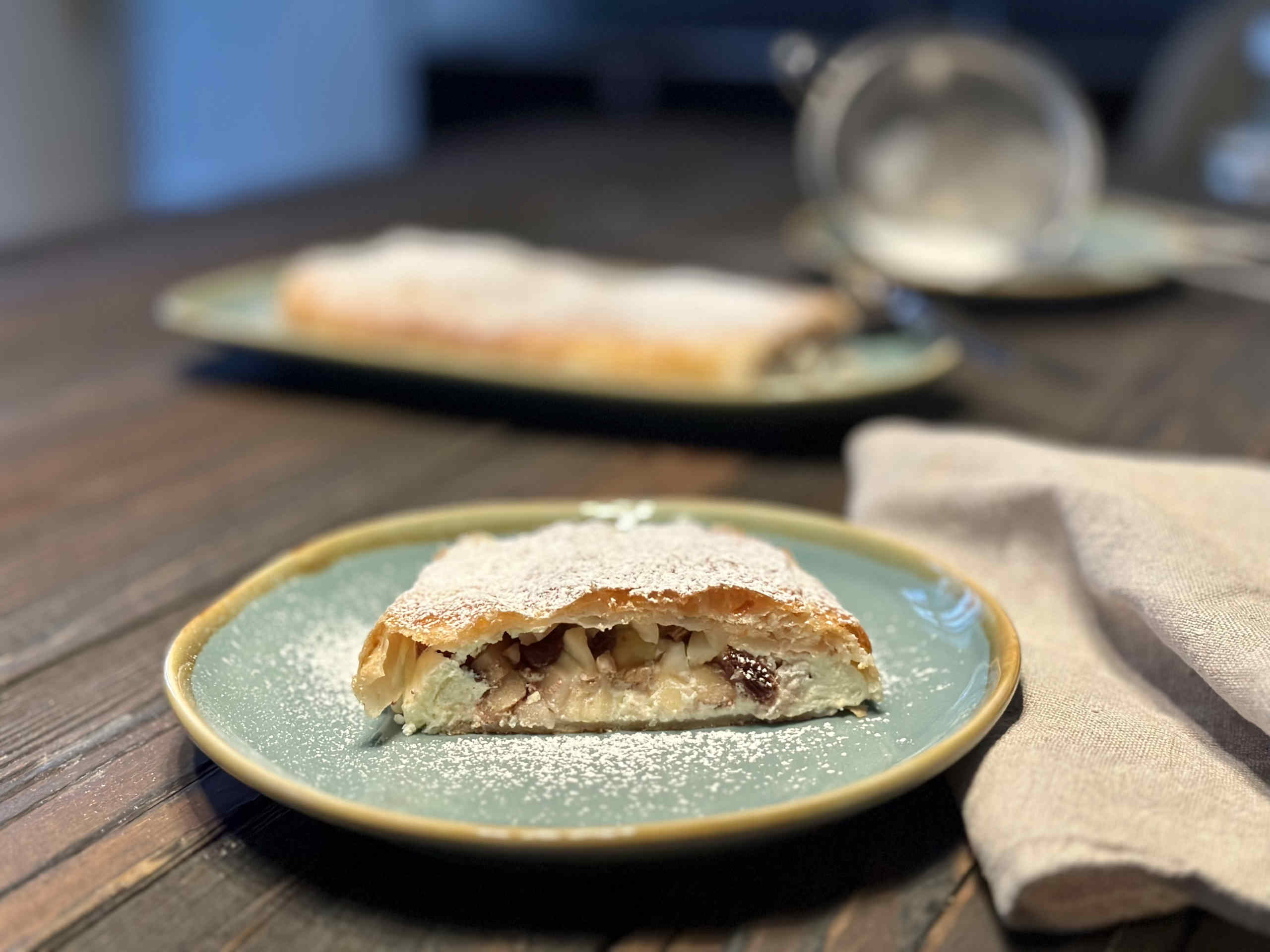 Curd-Apple Strudel