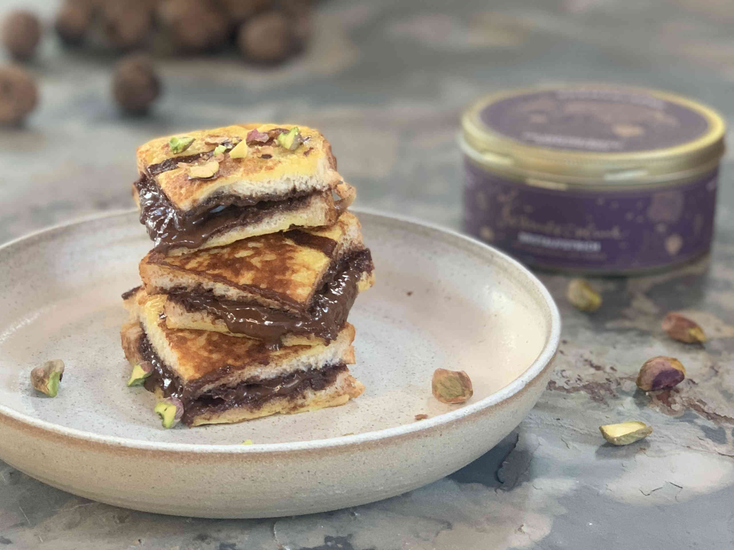 French toast with chocolate