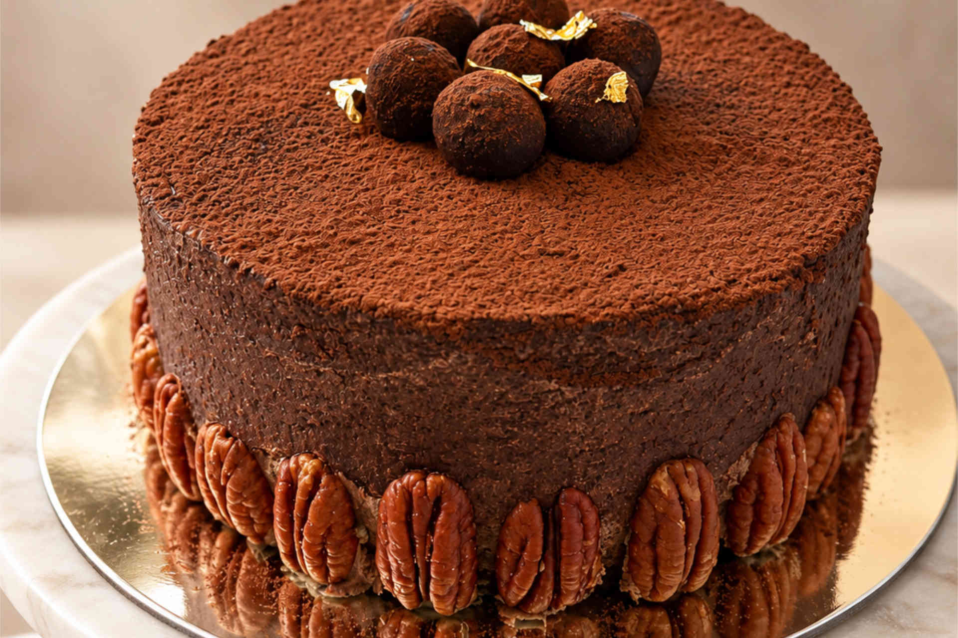Chocolate Truffle Cake with Homemade Truffles