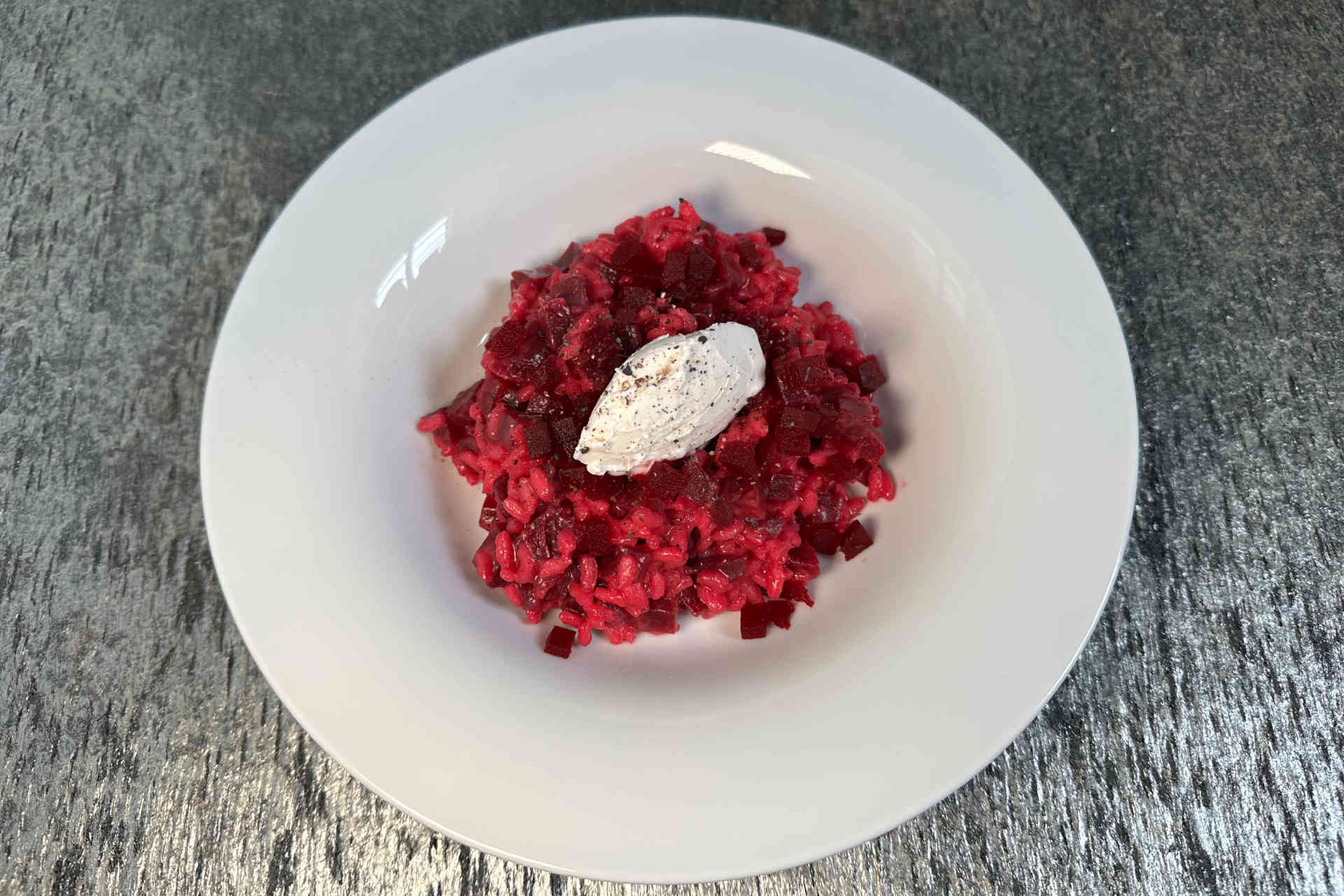 Rote-Bete-Risotto mit Schafskäse © Alexandra Gorsche